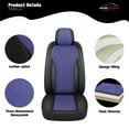 thumbnail image 6 of Caromop Blue, Luxury Faux Leather & Fabric, Breathable 3D Foam, Armrest Covers,Airbag compatible,Full Seat Covers, 6 of 8