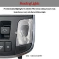 thumbnail image 3 of Interior Overhead Sunroof Reading Lights Map Lamp Dome Assembly With Sunroof Switch For Hyundai Sonata 2015, OEM: 92810-C3100-grey, 3 of 5