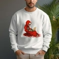 thumbnail image 2 of Men's 330g 100% Cotton Dropped Shoulder Crew Neck Sweatshirt-Red Skeleton, 2 of 15