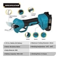 thumbnail image 3 of Electric Secateurs, 1300W 30mm Brushless Electric Pruner Shear Cordless Rechargeable Fruit Tree Bonsai Pruning Branches Tool ,Increased Precision, 3 of 6