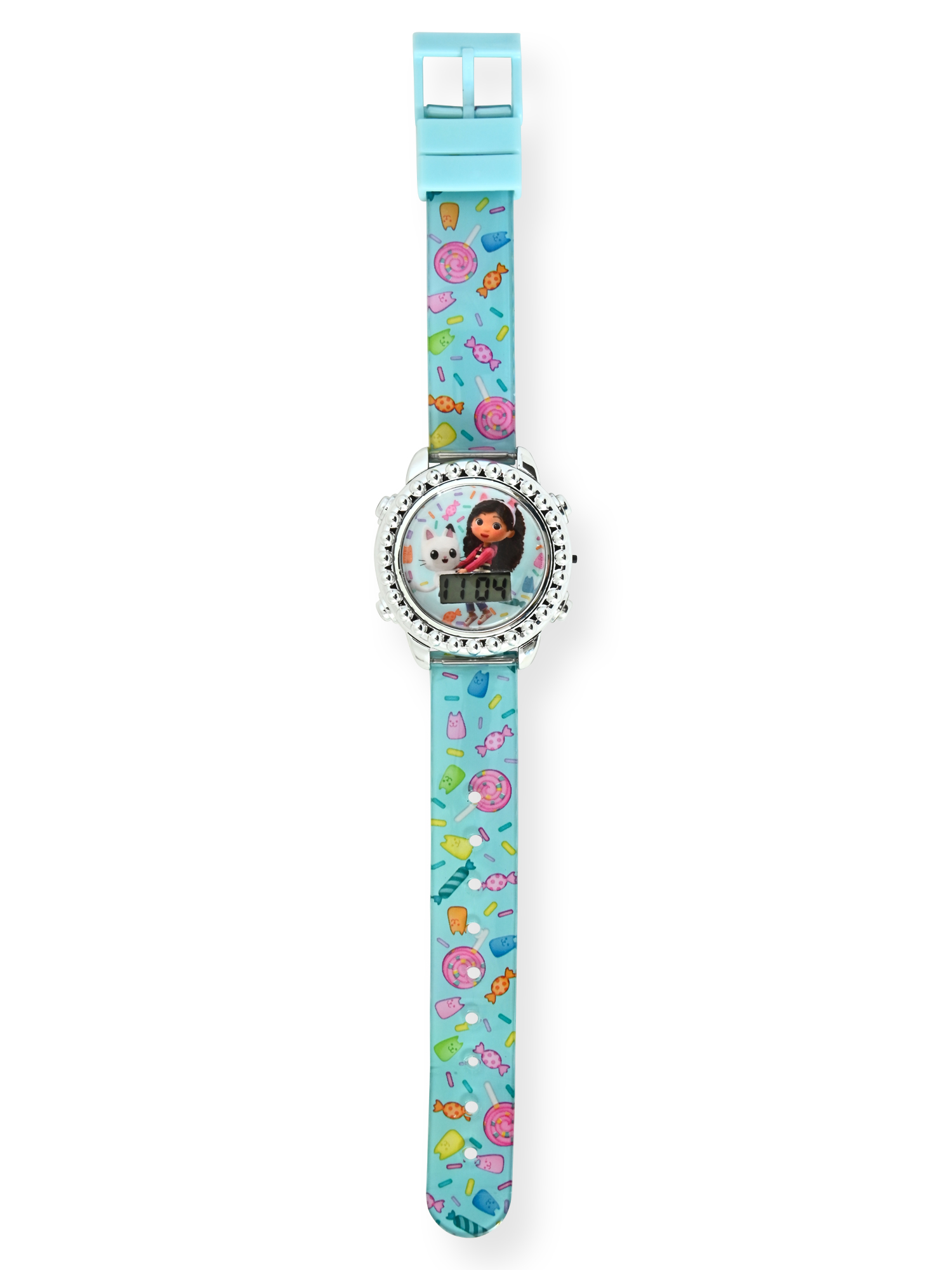 GAB4048WM Gabby Kids Molded Case Flashing Lights LCD Watch with Printed Strap - image 2 of 3
