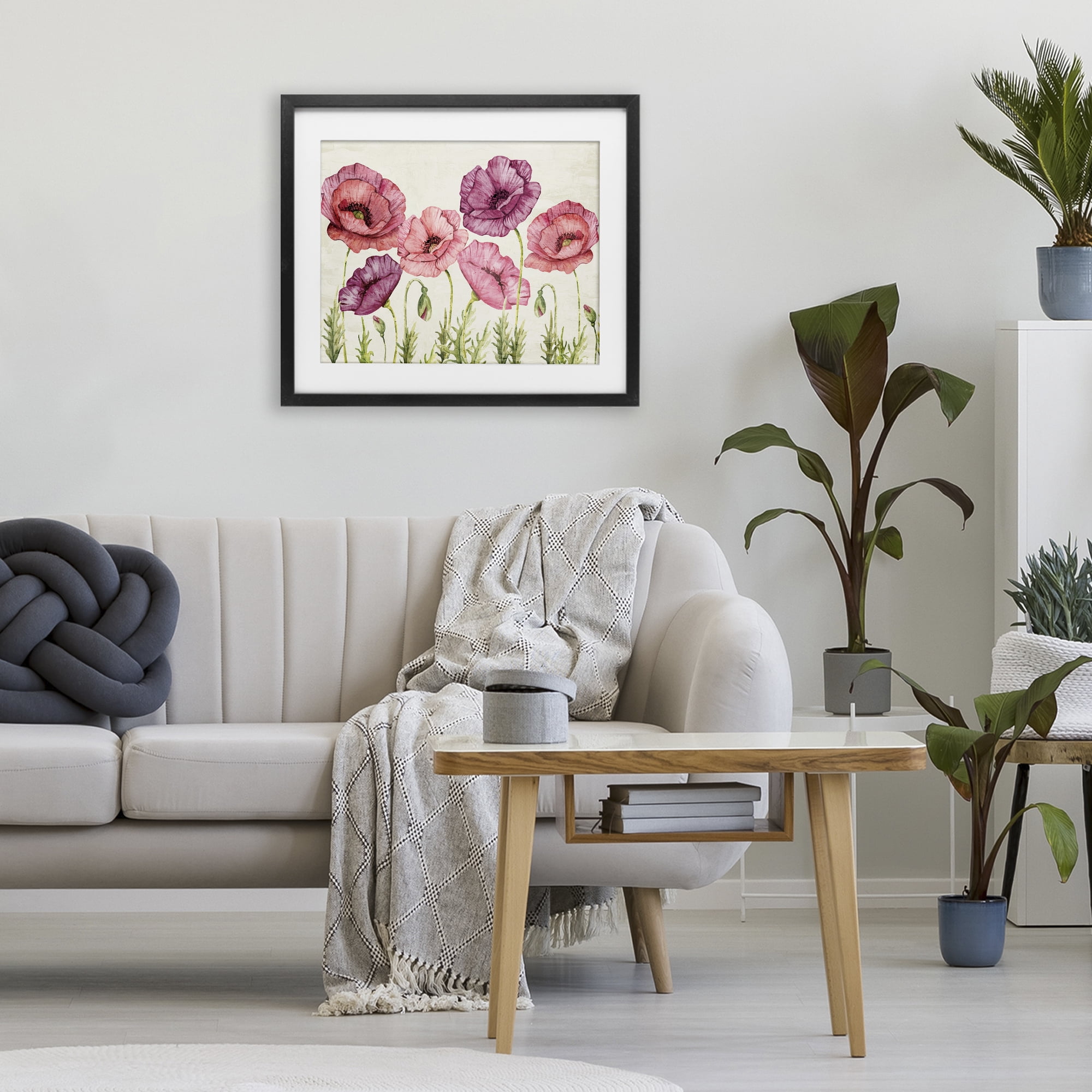 Stupell Industries Poppy Days Vintage Blooms Black Framed Print Under Glass, design by Kim Allen