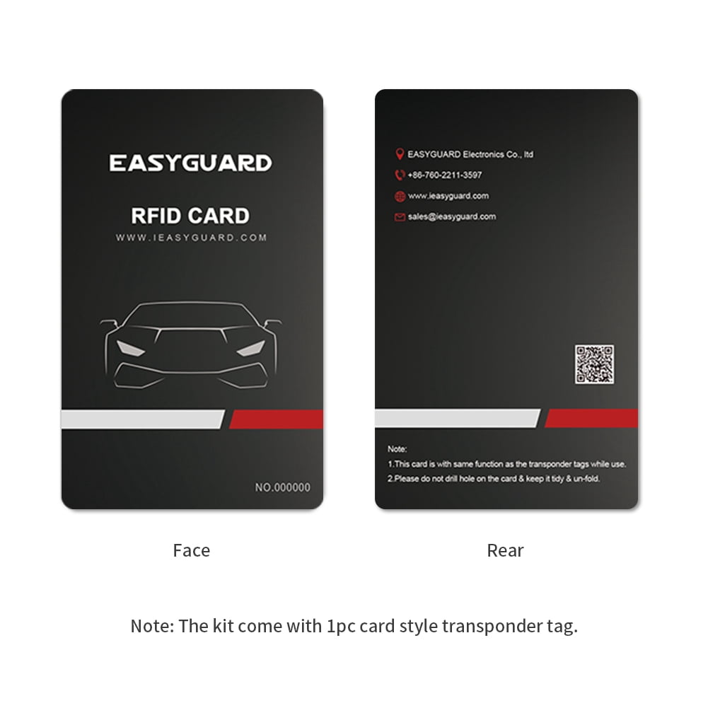 EASYGUARD Smart RFID Car Alarm System Push Engine Start Button & Keyless Go System Fits for Most DC12V Cars