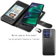 thumbnail image 5 of For Motorola Moto G Stylus 5G 2025 Wallet Case with Card Holder for Women Men, Leather Wallet for Moto G Stylus 5G 2025 Case, Tekcoo Detachable Magnetic Kickstand Cover with Wrist Strap, Black, 5 of 8
