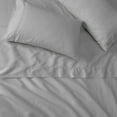 thumbnail image 4 of KG Linens 100% Organic Cotton Sheet Set, 15" Deep Pockets, Sateen Weave, 4 Piece Full Bedding, Silver Grey, 4 of 6