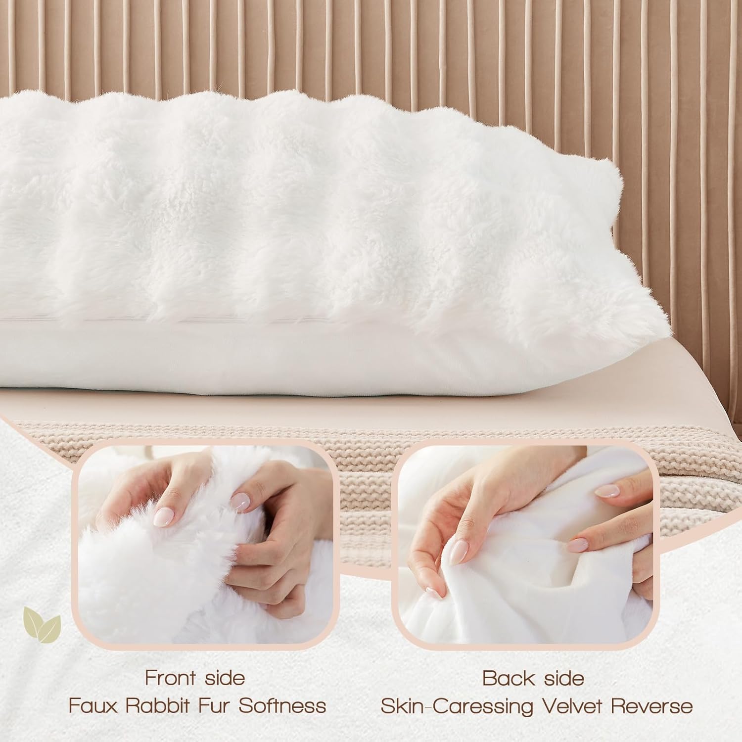 ANHXN Fluffy Adult Body Pillow - Sturdy body pillowcase, adjustable height, soft support for side lying, washable