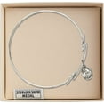 thumbnail image 3 of 8 1/2 inch Round Double Loop Bangle Bracelet w/ St. Petronille in Sterling Silver, 3 of 3