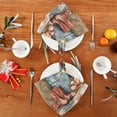 thumbnail image 4 of BZSMCE Satin Native Fab Cotton Dinner Napkin Tractor Puppies Eggs Flowers Boots Reusable, 4 of 8