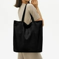 thumbnail image 4 of Leisure Large Capacity Shopping Bag Ladies Bags Canvas Tote Simple Shoulder Bag, 4 of 5