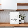 thumbnail image 2 of OULII Laundry Soap Container Washing Storage Container White Metal 1 Set, 2 of 8