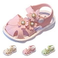 thumbnail image 5 of Girls Sandals Children Shoes Comfortable Flat Sandals Fashionable Toe Covering Children Toddler Shoes Beach Sandals Sandals for Girls(Color:Pink,Size:6.5), 5 of 7