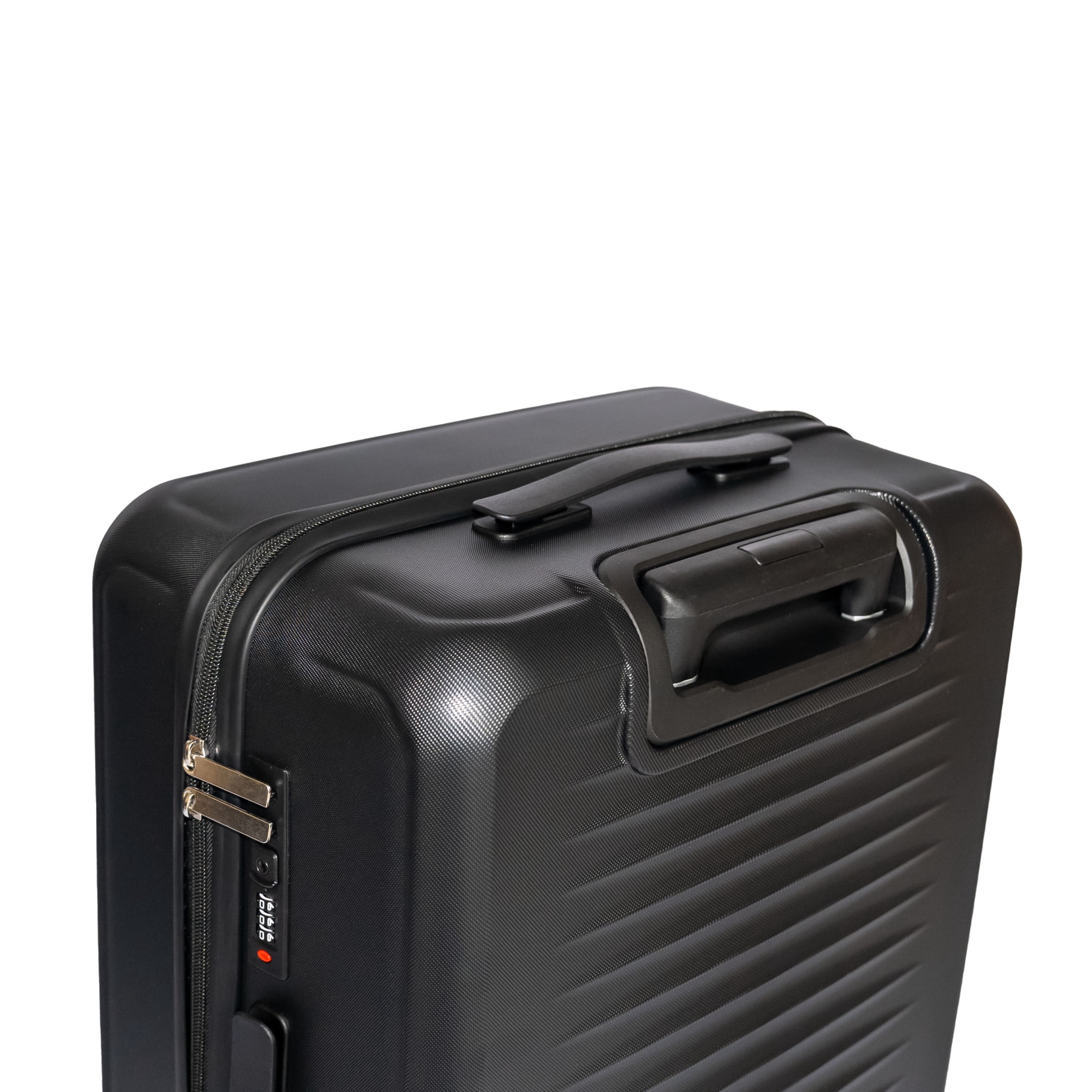 Noble House 3-Piece 20"/24"/28" Hard Shell Spinner Luggage Set, Lightweight Suitcases with Combination Locks, Black