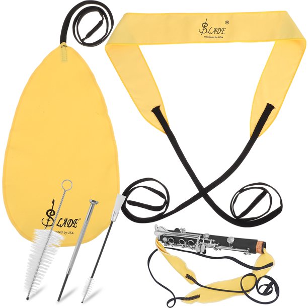 BRIGHTFUFU Kit de cuidado de limpieza para clarinete, paño de limpieza para instrumentos de viento, cepillo largo para boquilla, cepillo para polvo con destornillador