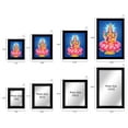 thumbnail image 4 of IBA Indianbeautifulart Indian Goddess Lakshmi On Lotus Showering Money Picture Frame Religious Poster For Wealth & Prosperity Home Decor Ready To Hang Black Wooden Frame, 4 of 7
