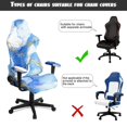 thumbnail image 6 of Jiueut White Blue Golden Marble Print Gaming Chair Cover with Armrest Cover, Stretchable Protection for Computer Chair Anti-Dust Reclining Gaming Chair Slipcover with Elastic Bottom, 6 of 7