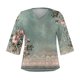 thumbnail image 3 of Blusa de Manga Corta Mujeres Cuello en V de Verano Impreso, Top Regular Casual Sexy para el Hogar Y el Uso Diario, 3 of 5