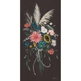 thumbnail image 3 of Hollihocks Art 14x24 Black Modern Framed Museum Art Print Titled - Wildflowers II, 3 of 5