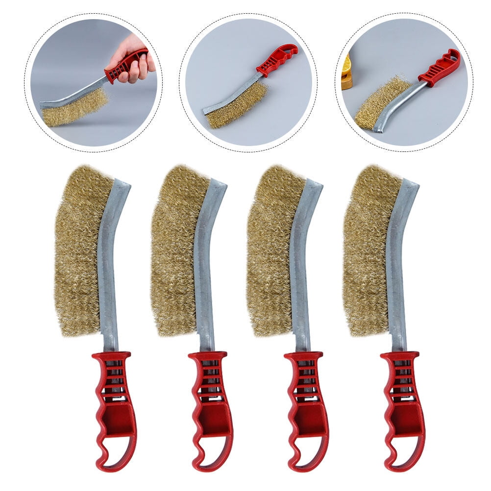 12 Pcs  Wear-resistant Grill Brush Convenient Grill Scrubber Portable Barbecue Brush Camping Supply