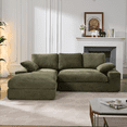 thumbnail image 5 of 98.4"x68.9" Modular Sectional Sofa Couch, Modern Upholstered Sleeper Sofa, 2pcs Free Combination Sofa Set for Living Room Bedroom, Green, 5 of 6