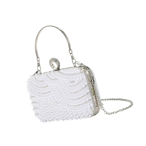 RUISINERY Elegant Beaded Evening Bags Beads Cocktail Shoulder Purses For Women Bridal Handbag Prom Party Accessory