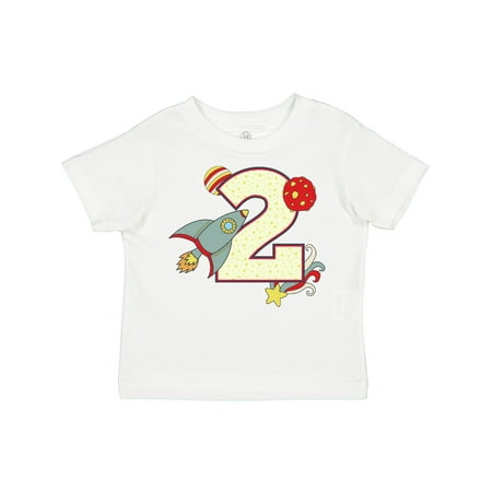 

Inktastic 2nd Birthday Outer Space Theme Gift Toddler Boy or Toddler Girl T-Shirt