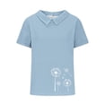 thumbnail image 4 of My Orders Lightweight Tops & Blouses Womens Blouses for Work Professional Pink Summer Button Boho Top Womens Tunic Tops Dressy Casual 3/4 Sleeve Generic Womens Tops, 4 of 4