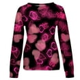 thumbnail image 5 of Jacenvly Sweatshirt for Women Clearance Crew Neck T Shirt Trendy Long Sleeve Shirt Comfortable Heart Printed Women'S Valentine'S Day Printed Blouse Casual Tunic Tops Multicolor, 5 of 5