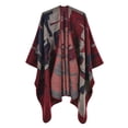 thumbnail image 1 of Nueva Moda Invierno Cálido Ponchos A Cuadros Capas Para Mujeres Chales Gruesos Envolturas Simulación Cachemira Acolchado Siesta Manta Sweethay AP007116-03, 1 of 2