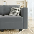 thumbnail image 5 of HONBAY Middle Seat Module for Velvet Modular Sectioanl Sofa, Accent Armless Chair with Storage, Bluish Grey, 5 of 7