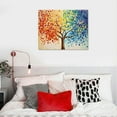 thumbnail image 4 of Nawypu  4 Seasons Colorful Lucky Tree Painting Canvas Wall Art Abstract Contemporary Giclee Prints for Home on Wall Living Room Decoration Ready to Hang, 4 of 4