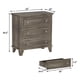 thumbnail image 2 of Small de madera 3 - cajón almacenamiento chest con exquisite metal handles, moderno design cómoda in gris para dormitorio, sala de estar, hallway y entrada, 2 of 8