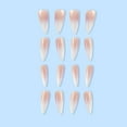 thumbnail image 2 of Milky White Pink Gradient Long Drop Shape Fake Nail Patch, 2 of 5