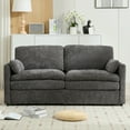 thumbnail image 5 of Euroco Modern Chenille Loveseat Sofa with Double-Layered Cushions, Ergonomic Armrests & Detachable Lumbar Pillows, Upholstered 2-Seater Couch for Living Room or Office, 5 of 7