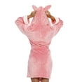 thumbnail image 3 of Just Love Critter Robe Sherpa Trim Velour Robes for Women (Bunny (Velour), Medium), 3 of 3