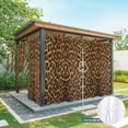 thumbnail image 4 of 2 Panels Outdoor Curtains for Patio Waterproof 54"x108" Brown Leopard Print Weatherproof Privacy Outsides Curtains, Classic Abstract Animal Patterned Grommet Thermal Drapes for Cabana Porch Pergola, 4 of 8