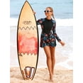 thumbnail image 6 of IDOPIP 2 Piece Long Sleeve Rash Guard Set Long Sleeve Swimsuit Zip Front Swim Shirt Dress with Shorts, 6 of 8