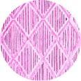thumbnail image 1 of Ahgly Company Indoor Round Abstract Pink Contemporary Area Rugs, 8' Round, 1 of 4