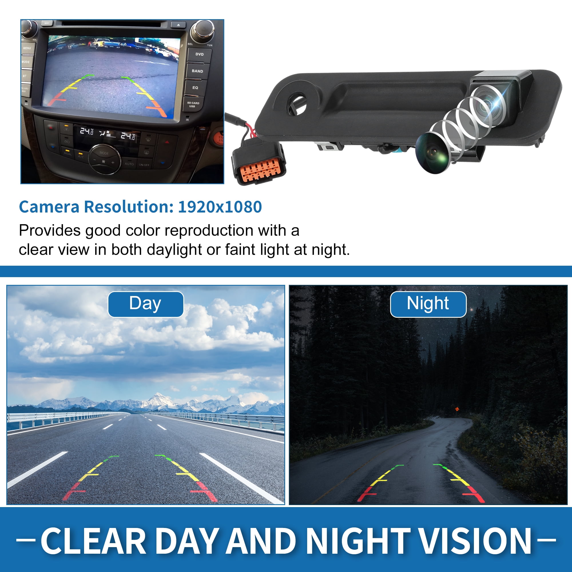 Unique Bargains Tailgate Handle Rear View Camera for Hyundai Sonata 2015 2016 2017
