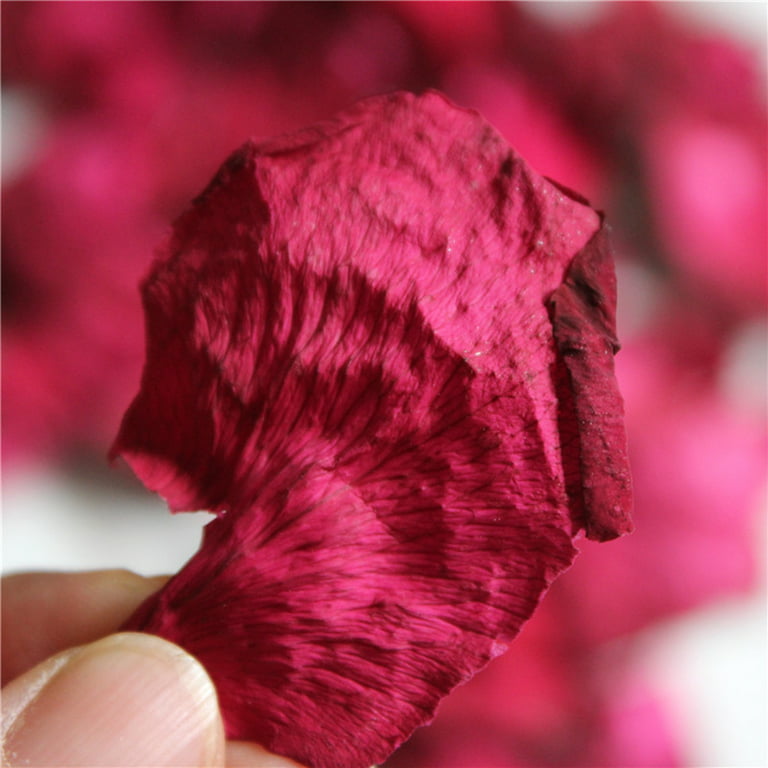 Limei 50g Natural Dried Rose Petals Real Flower Dry Red Rose Petal for Foot Bath Body Bath Spa Wedding Confetti Home Fragrance DIY Crafts Accessories