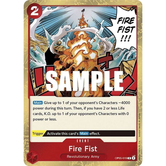 One Piece Awakening of the New Era Rare Fire Fist OP05-019