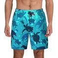 thumbnail image 2 of Goofa World Turtle Day Printed Men's Swim Trunks Board Shorts Quick Dry Mens Swimming Trunks with Compression Liner,Breathable Fit Hawaii Beach Shorts-3X-Large, 2 of 9