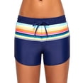 thumbnail image 1 of Soidarity Pantalones cortos de baño para mujer, pantalones de playa, bañadores de secado rápido, absorción de sudor, traje de pierna cuadrada suave, Deportes acuáticos Azul oscuro SG Soidarity OD020833-09B, 1 of 6