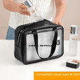 thumbnail image 1 of Bolsa de maquillaje transparente, bolsa de lavado portátil impermeable para viajes, bolsa de almacenamiento de natación portátil de gran capacidad para mujeres, 1 of 5