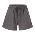 thumbnail image 4 of Ahuyic Solid Color Elastic Waist Button Girls Shorts Kids Casual Summer Bottoms 3-14Y, 4 of 5