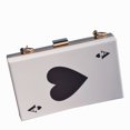 thumbnail image 1 of Monedero de noche con forma de póquer para mujer con cadena blanca TUNC Sencillez, 1 of 5
