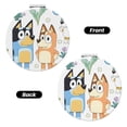 thumbnail image 2 of Pofeuu Bluey for Portable Pocket Makeup Mirror PU Cover Compact Travel Mirror with Normal and Magnifying Double Sided Glass-Round Shape, 2 of 9