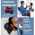 thumbnail image 6 of Zyllion Shiatsu Back & Neck Massager 3D Kneading 2-Speed Massage Pillow with Heat for Muscle Pain, Black, 6 of 10