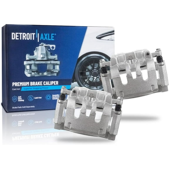 Detroit Axle - 2pc Rear Brake Calipers for Ford 2008-2012 F-250 F-350 Super Duty, Brake Calipers with Brackets 2009 2010 2011 Replacement