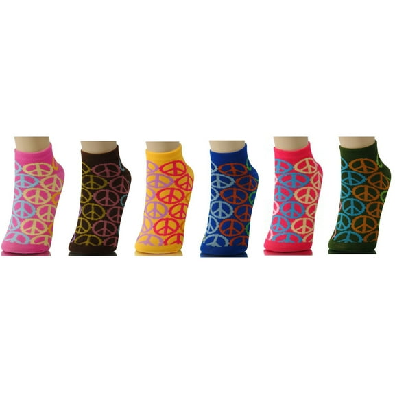 Yelete 1 dozen of peace sign socks (size 9-11)