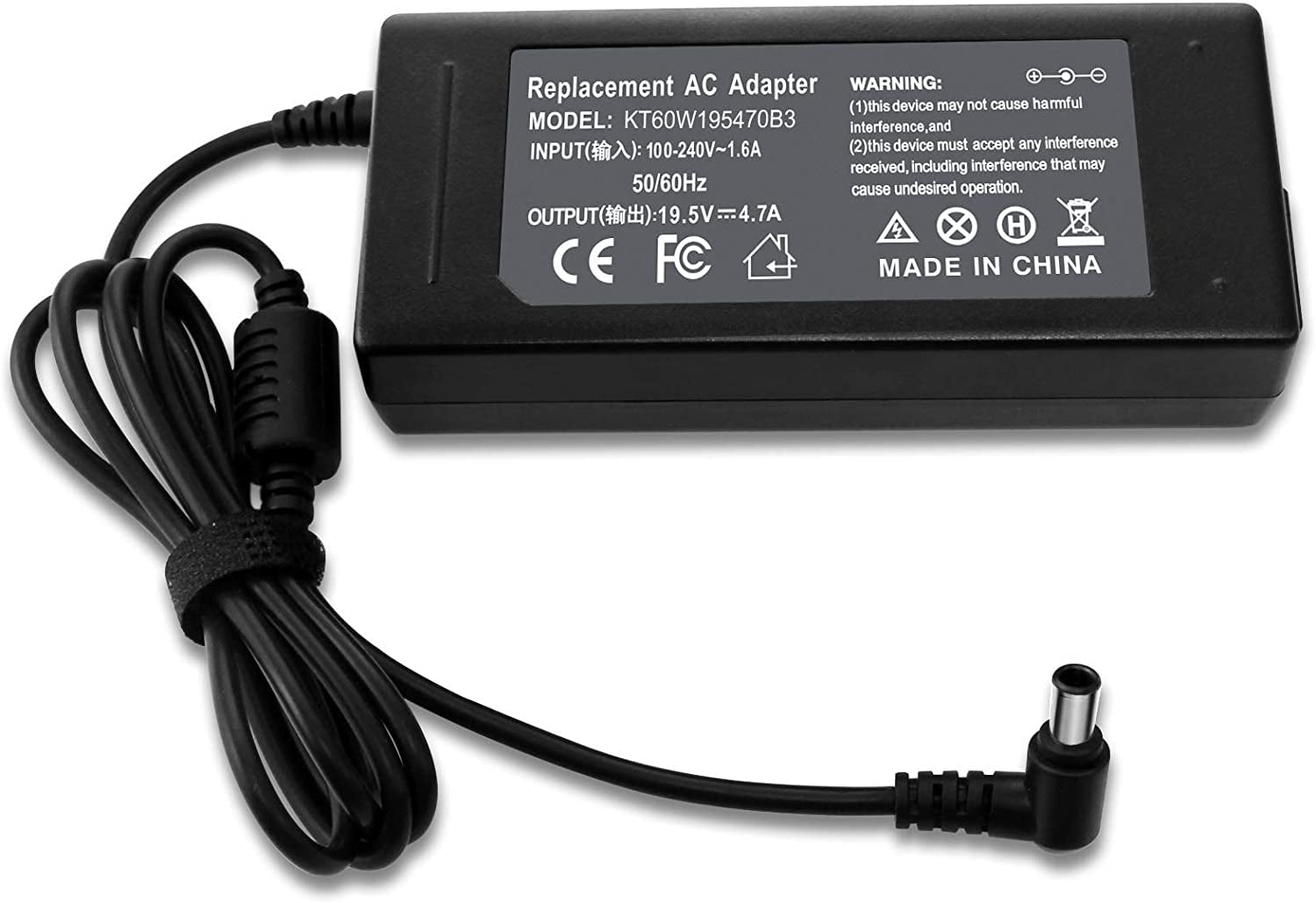 19.5V AC Adapter for Sony Bravia KDL-40 KDL-42 KDL-48 KDL-55 KDL-32 Series KDL-40R510C KDL-40W650D KDL48W590B KDL55W650D KDL48W600B KDL-42W650A KDL-40W600B KDL-32W700B Smart LED LCD HD TV Screen Power -